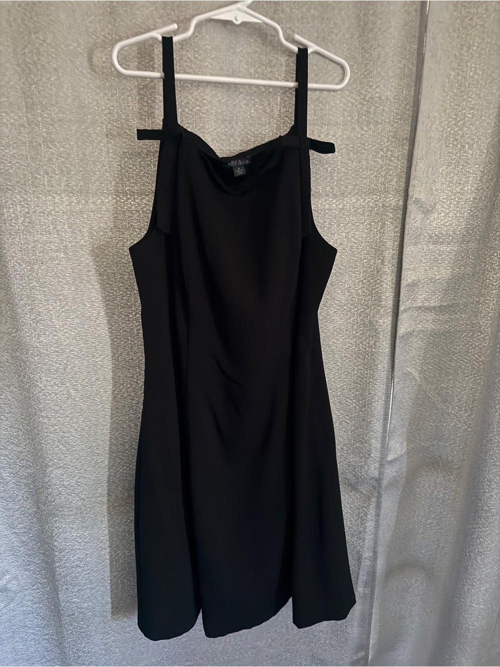 wild fable Black Midi Slip Dress